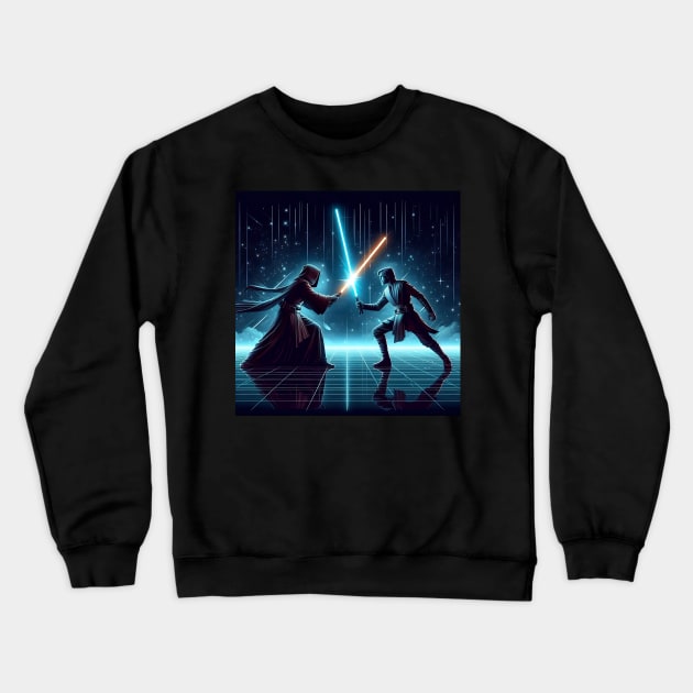 Space Battle Crewneck Sweatshirt by Theme Fusion